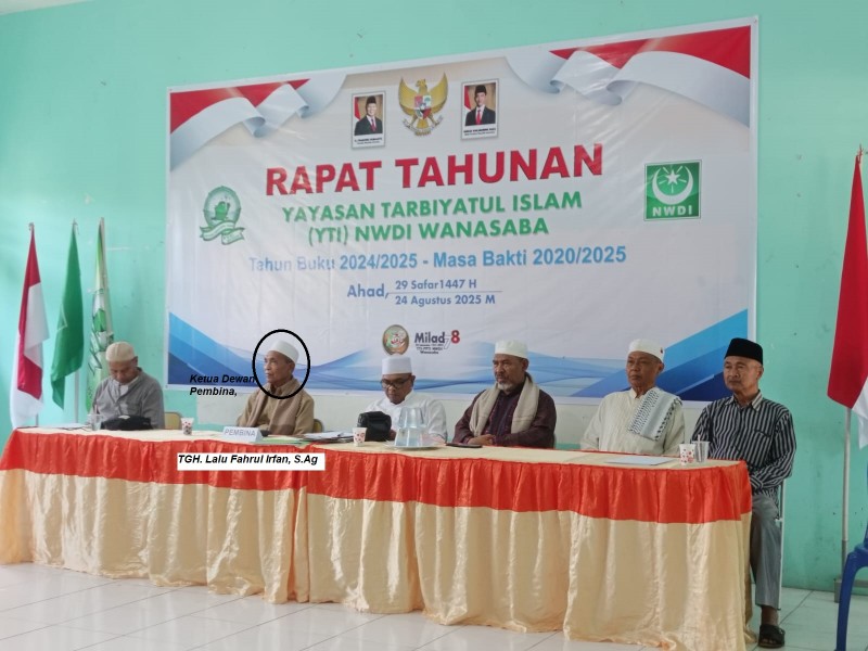 Foto Suasana Khidmat Dewan Pembina YTI NWDI Wanasaba saat Rapat Tahunan yang Dipimpin oleh TGH. Lalu Fahrul Irfan, S.Ag pada Minggu (25/8/2025) (Dok. Pribadi) Foto Suasana Khidmat Dewan Pembina YTI NWDI Wanasaba saat Rapat Tahunan yang Dipimpin oleh TGH. Lalu Fahrul Irfan, S.Ag pada Minggu (25/8/2025) (Dok. Pribadi)